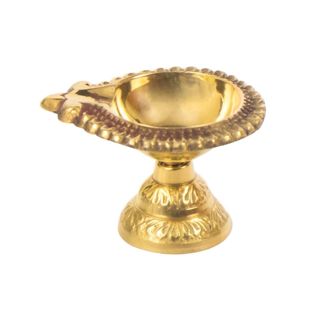 Spillbox Gold-Toned Brass Laksmi Kuber Diyas Stand Pooja Essential - Distacart