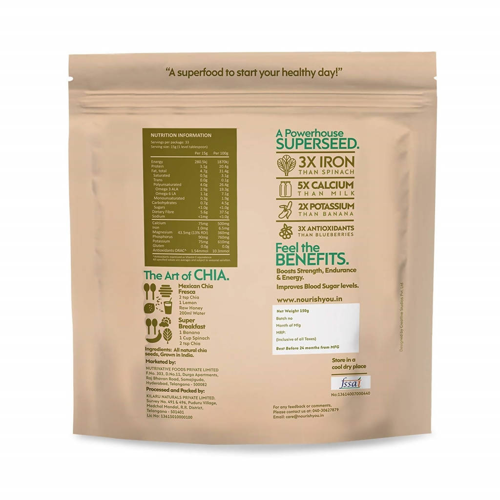 Nourish You Organic Black Chia Seeds