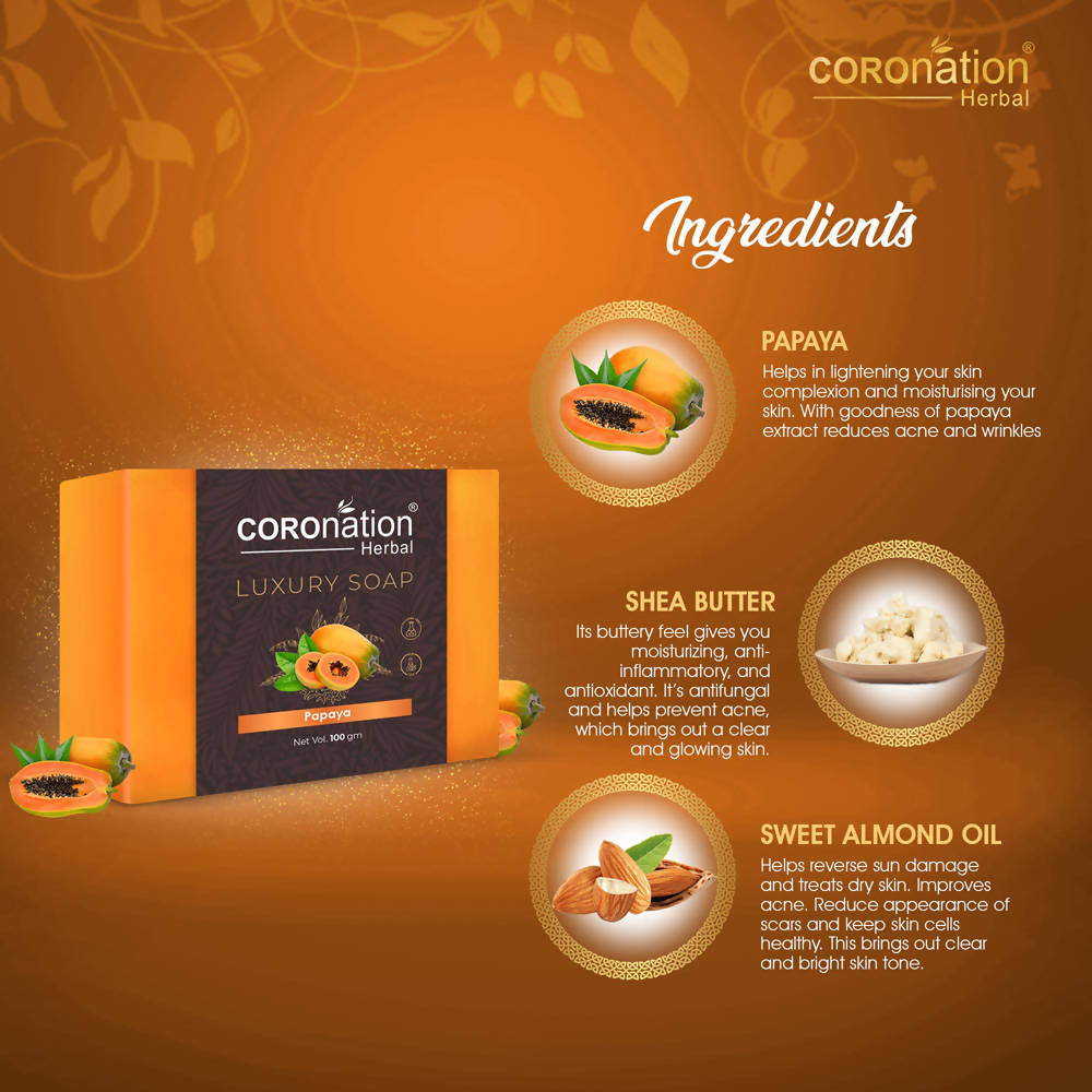 Coronation Herbal Papaya Luxury Soap - Distacart