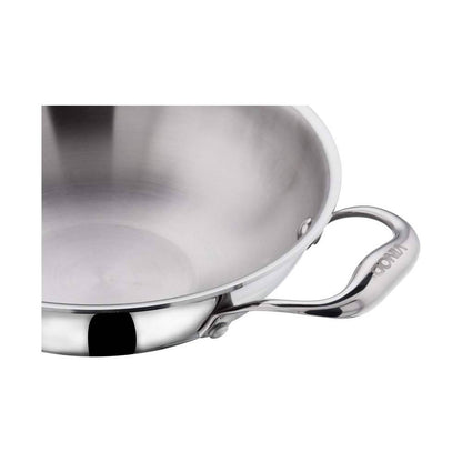 Vinod Platinum Triply Stainless Steel Kadai With Lid - Distacart