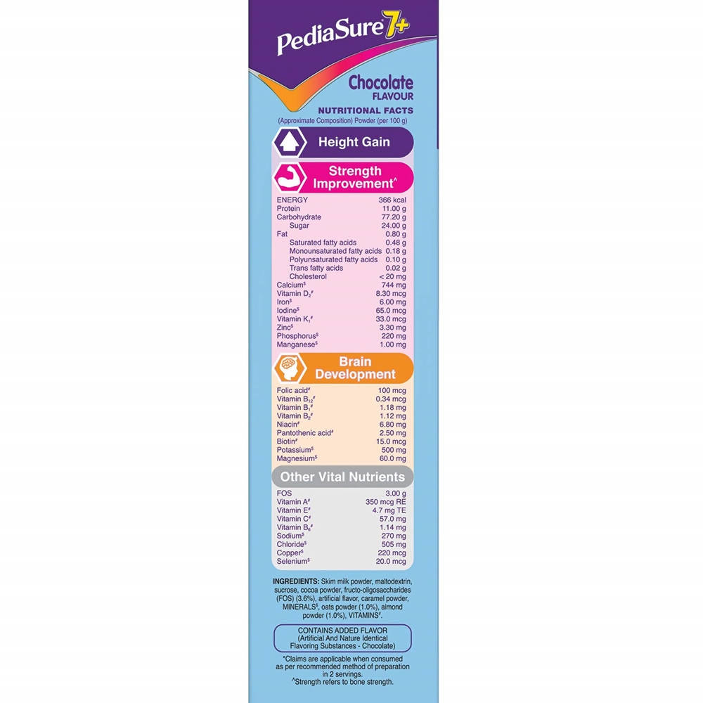 Pediasure 7 Plus Oats & Almond Nutrition Drink Powder Chocolate Flavour