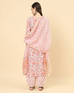 Thumbnail for Varanga Women Pink Viscose Rayon Printed Regular Kurta With Trousers & Dupatta - Distacart