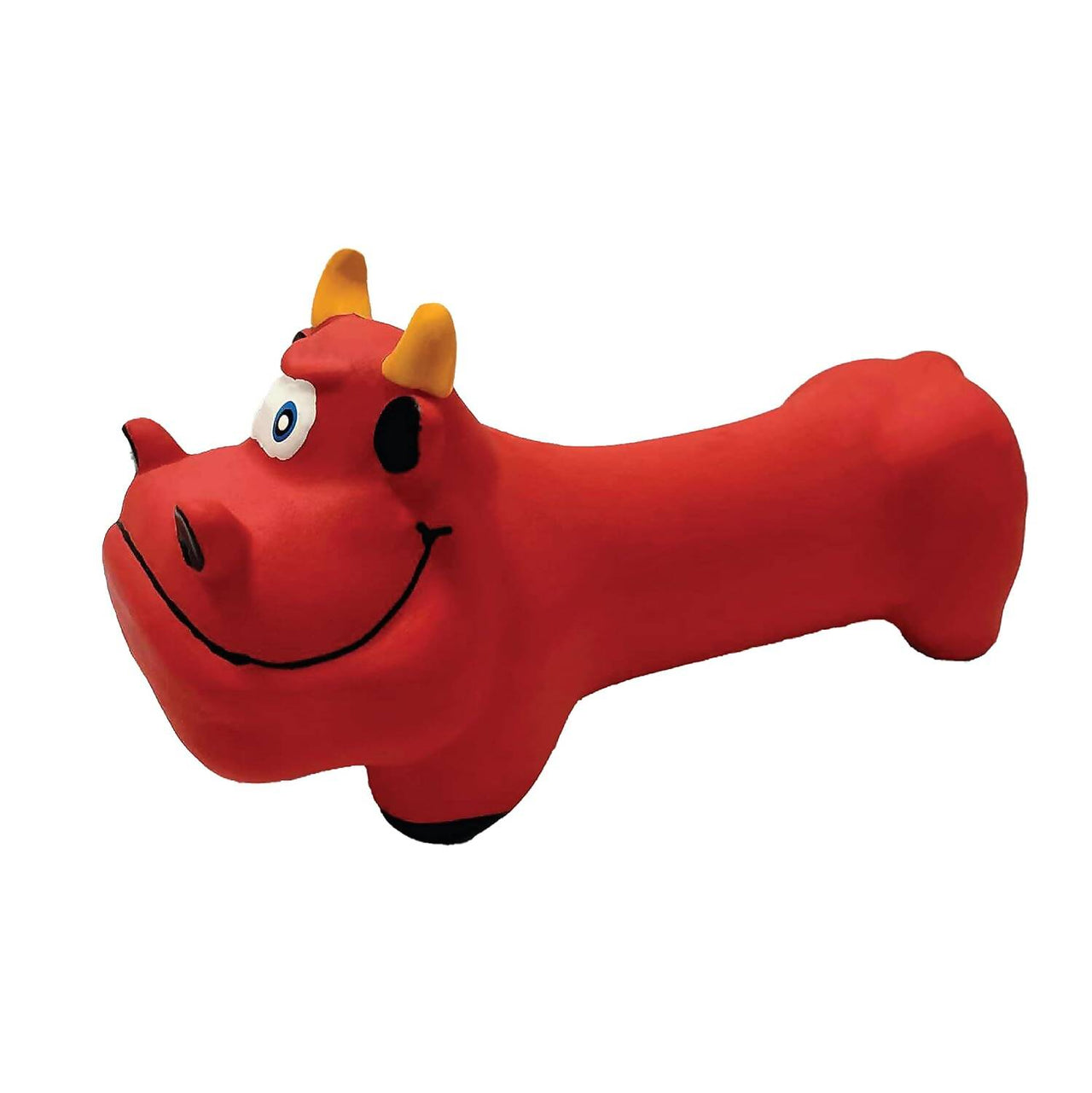 Goofy Tails Latex Dog Toys - Bull (Red) - Distacart