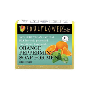 Soulflower Orange Peppermint Handmade Soap For Men - Distacart