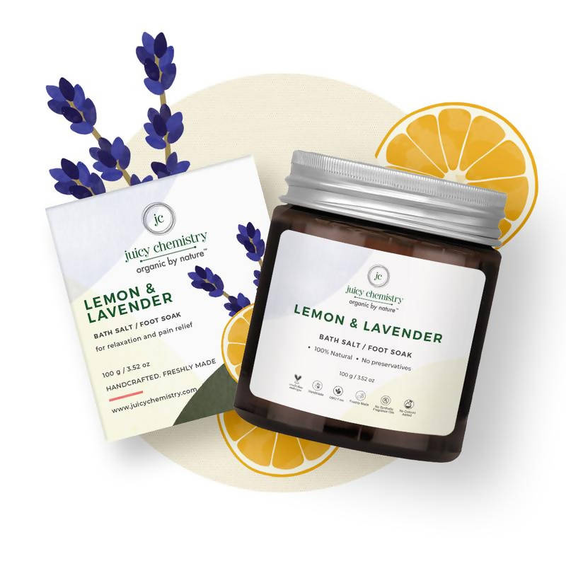 Juicy Chemistry Lemon & Lavender Bath Salt / Foot Soak - Distacart