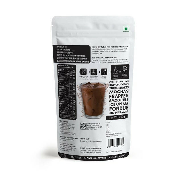 Cocosutra Lite - Sugar Free Drinking Chocolate Mix - Swiss Vanilla - Distacart