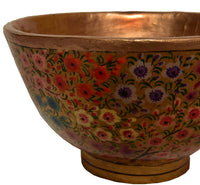 Thumbnail for Nizalia Floral Motif Embossed Paper Mache Bowl