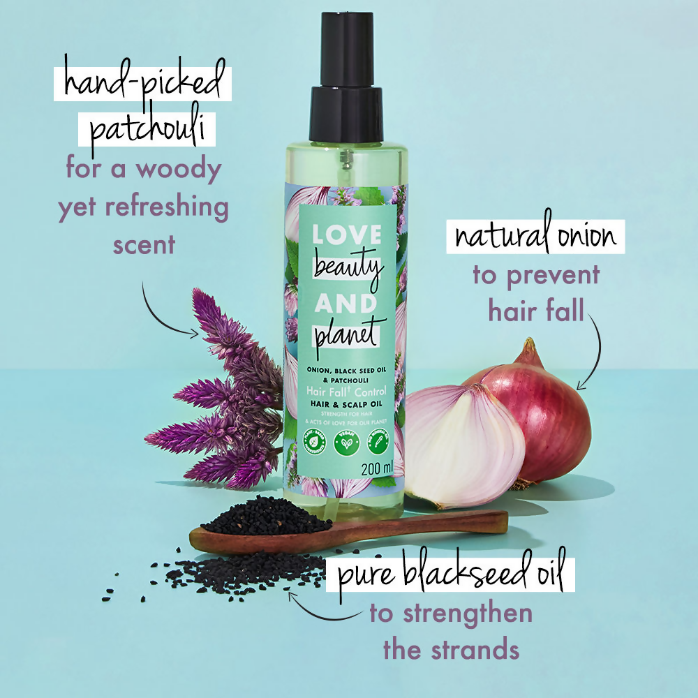 Love Beauty And Planet Onion Black Seed & Patchouli Hair Oil - Distacart
