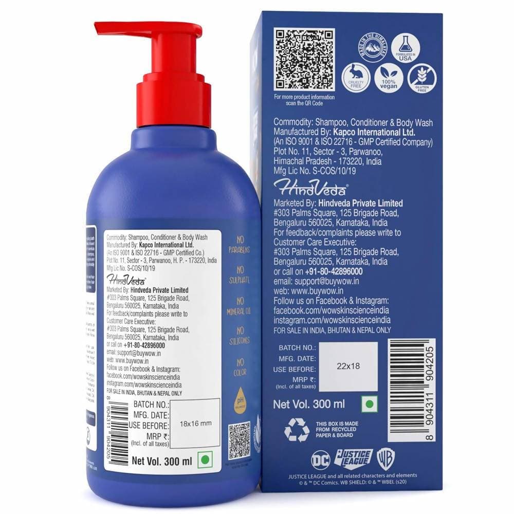 Wow Skin Science Kids 3 in 1 Wash - Blue Guardian Superman Edition - Distacart