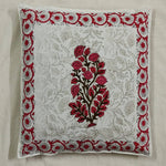 Thumbnail for The Decor Nook Pink Floral With Pink Border Cushion Cover - Distacart