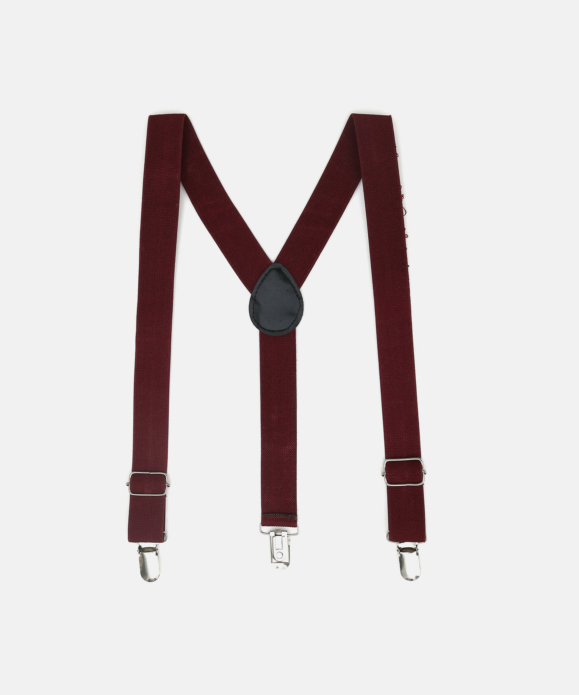 Manet Boys Solid Suspenders - Maroon - Distacart