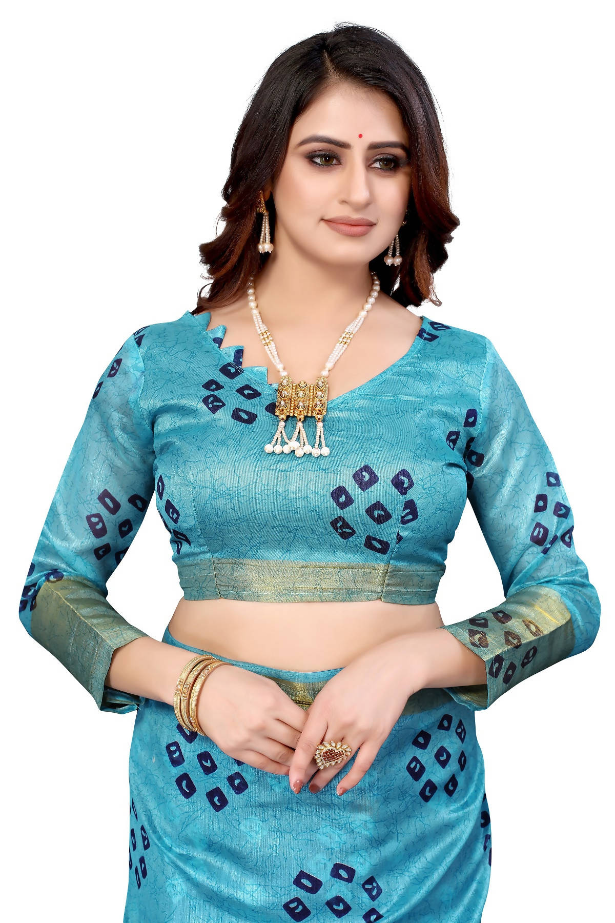 Vamika Ethnic Fire Navy Jari Border Linen Saree - Distacart