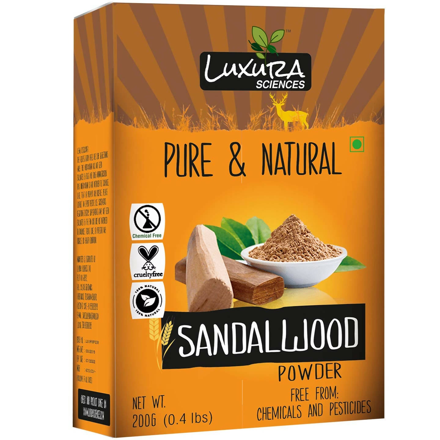 Luxura Sciences Pure Sandalwood Powder for Skin, and Hair - Distacart