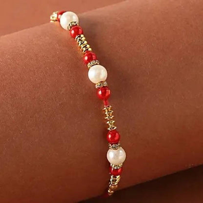 Single Pearl Rakhi With Cadbury Celebrations Online