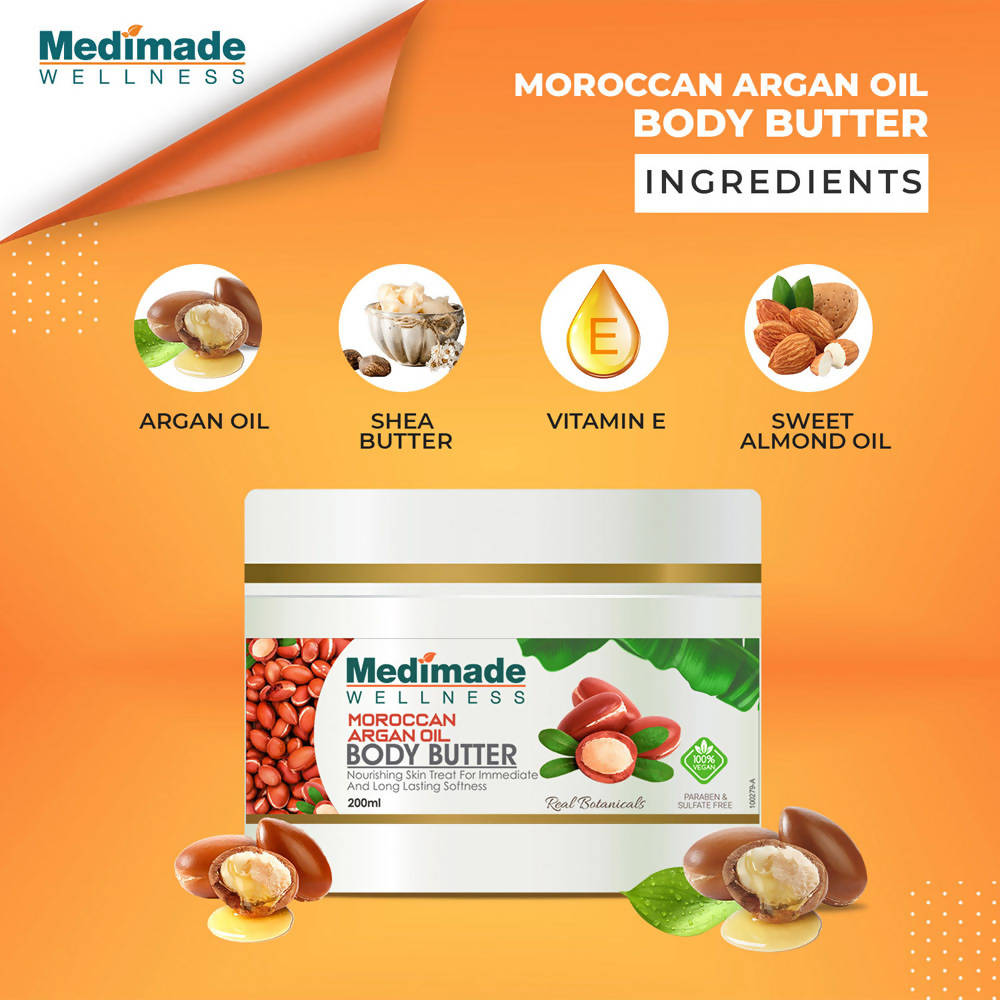 Medimade Wellness Moroccan Argan Oil Body Butter - Distacart
