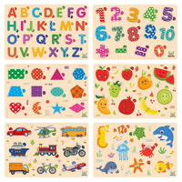 Thumbnail for Webby Wooden Educational Colorful Puzzle for Preschool Kids - Set of 6 - Distacart