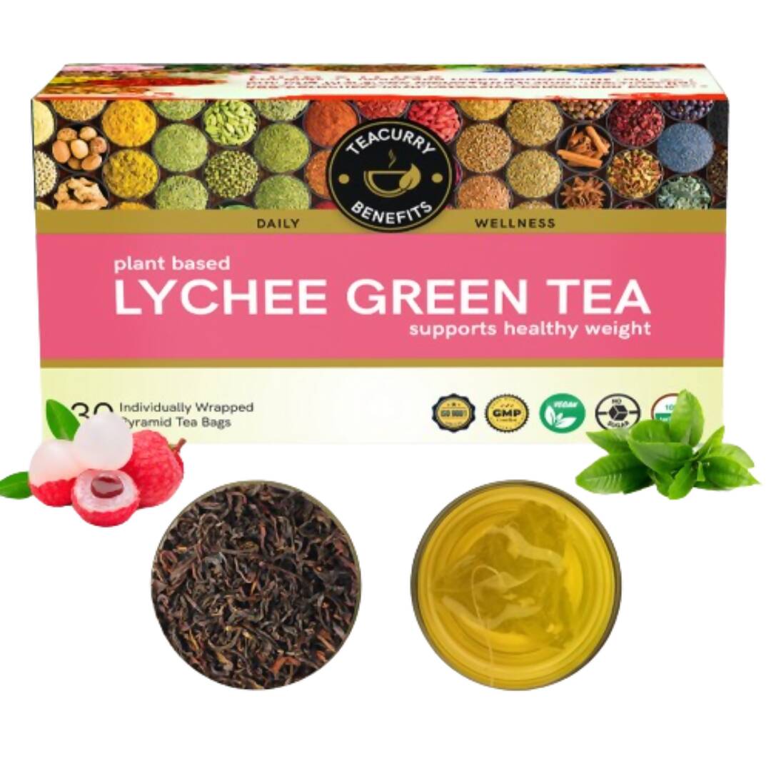 Teacurry Lychee Flavor Green Tea Bags - Distacart