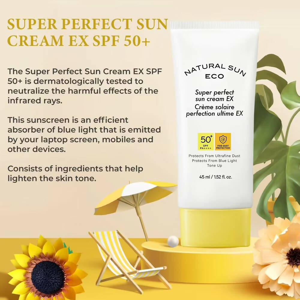 The Face Shop Natural Sun Eco Super Perfect Sun Cream Ex-SPF 50 - Distacart