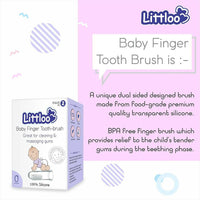 Thumbnail for Littloo Baby Finger Toothbrush Reusable Silicon Made - Distacart