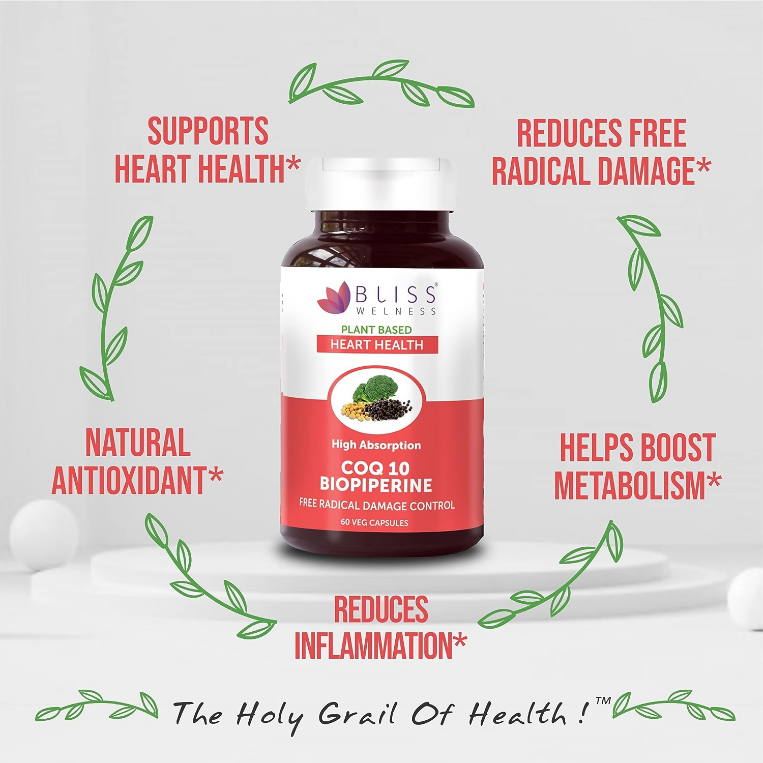 Bliss Welness COQ10 Bio Piperine Capsules - Distacart