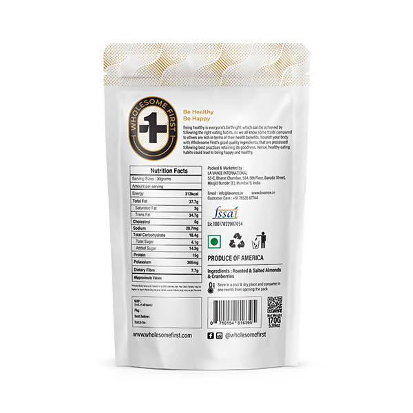 Wholesome First Roasted & Salted Berry Almonds - Distacart