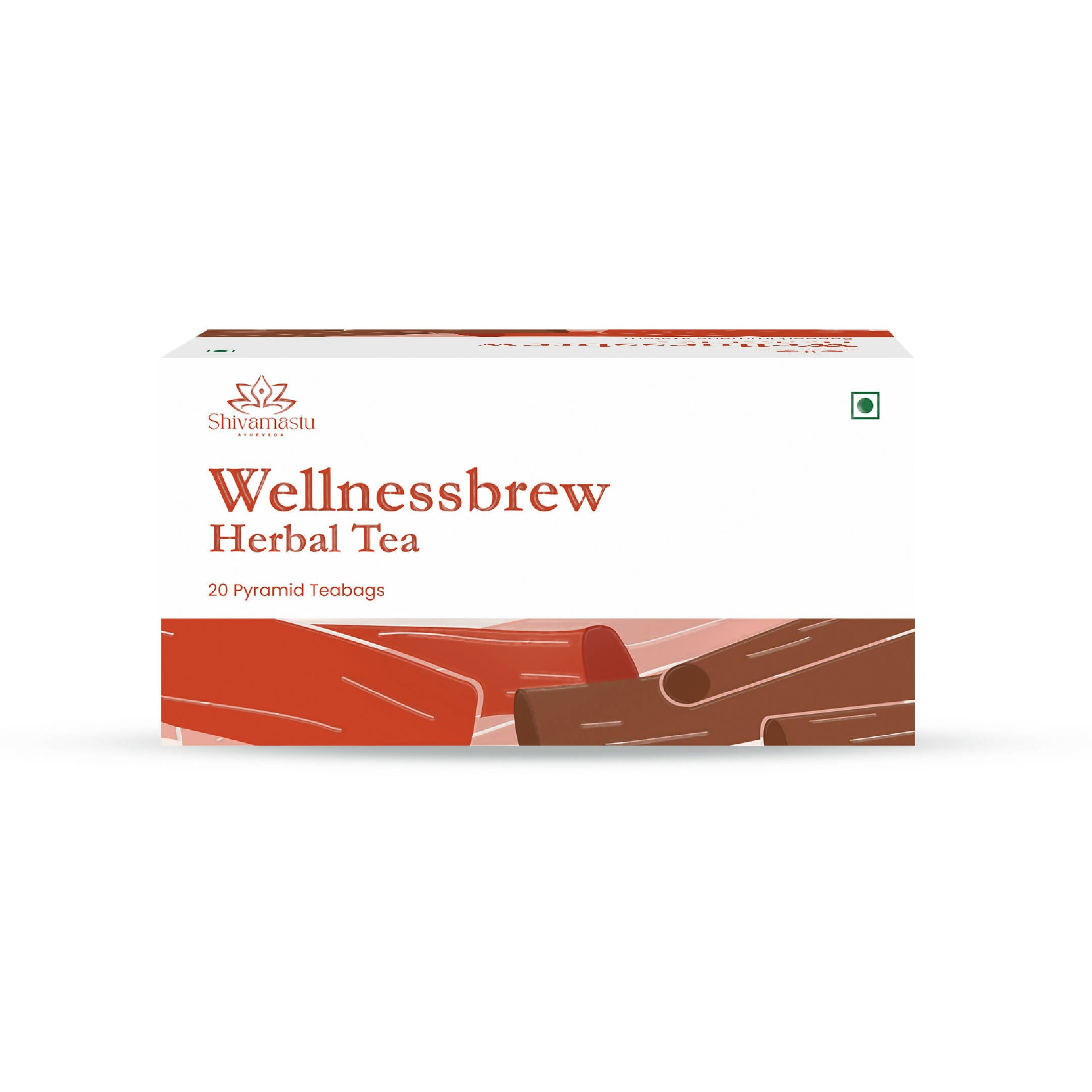 Shivamastu Ayurveda Wellnessbrew Herbal Tea - 20 Pyramid Teabags - Distacart