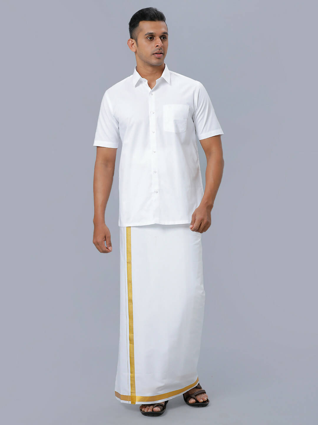 Ramraj Cotton Mens Half Sleeve Formal Poly Cotton White Shirt - Distacart