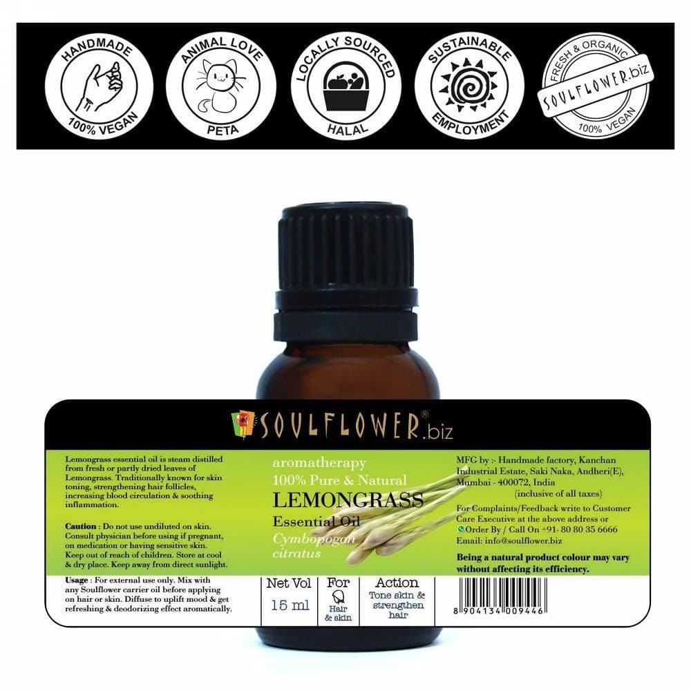 Soulflower Lemongrass Essential Oil - Distacart