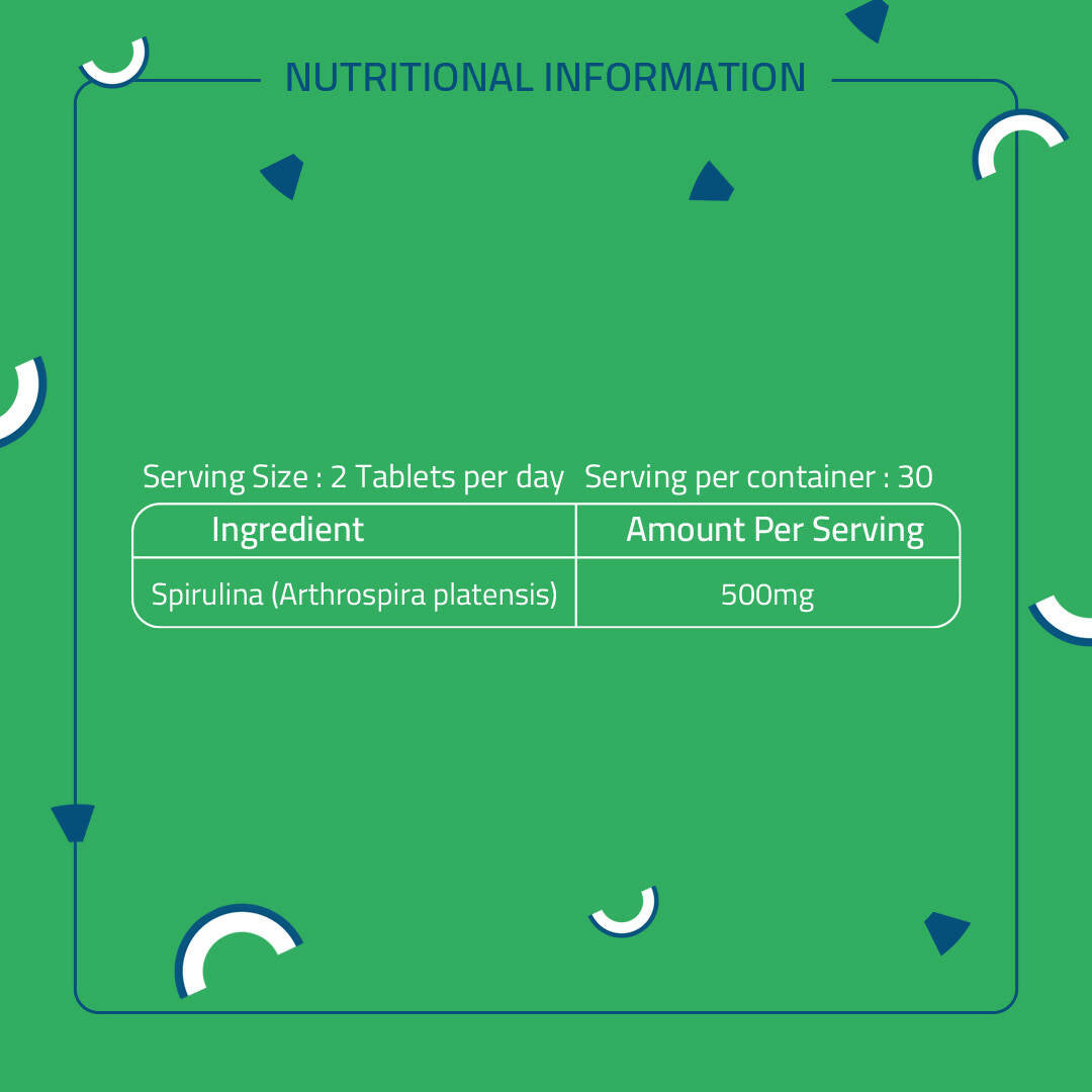 Laurik Spirulina 500Mg Supplement Tablets - Distacart