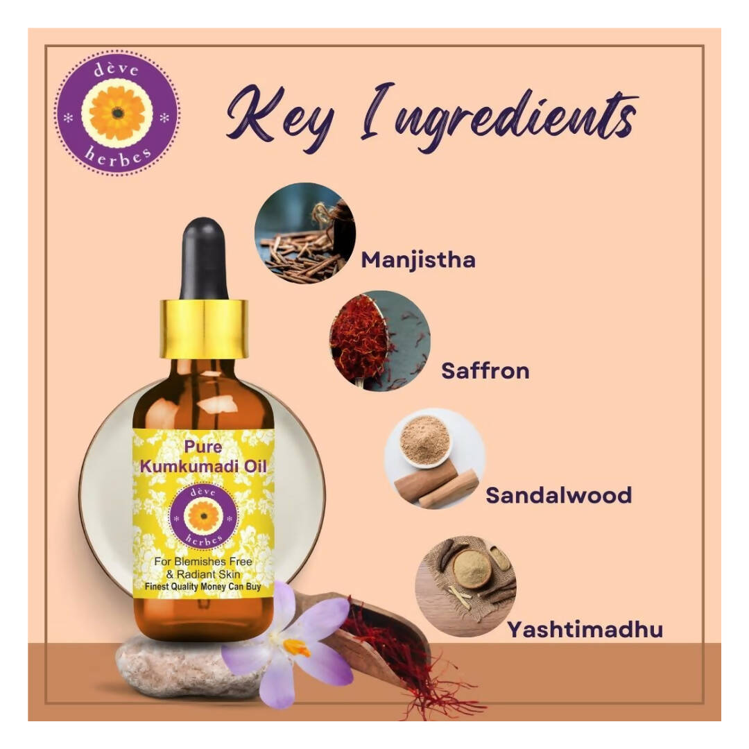 Deve Herbes Pure Kumkumadi Oil - Distacart