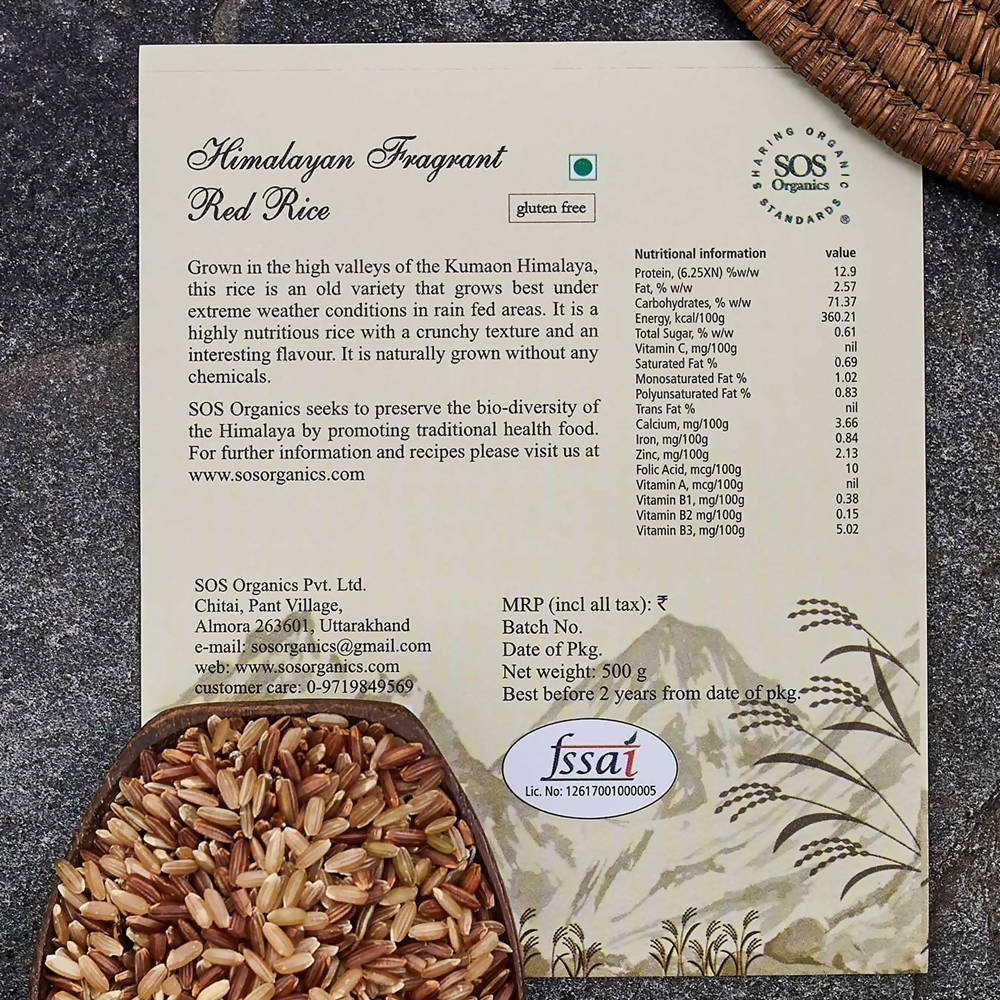 SOS Organics Himalayan Fragrant Red Rice - Distacart