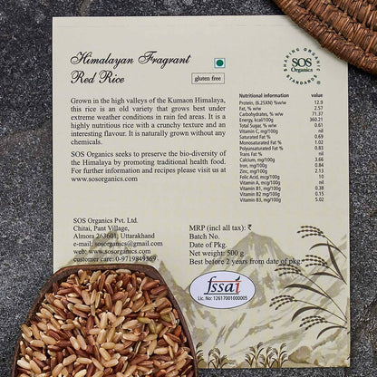 SOS Organics Himalayan Fragrant Red Rice - Distacart