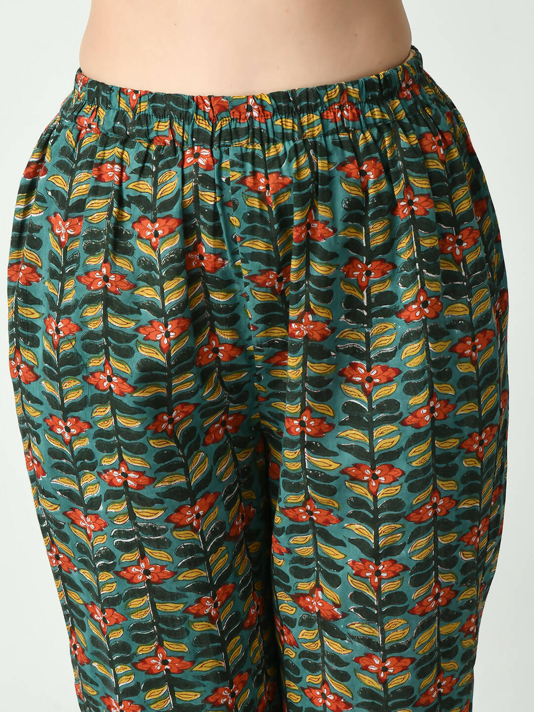 Myshka Women's Green One Shoulder Top With Trousers - Distacart