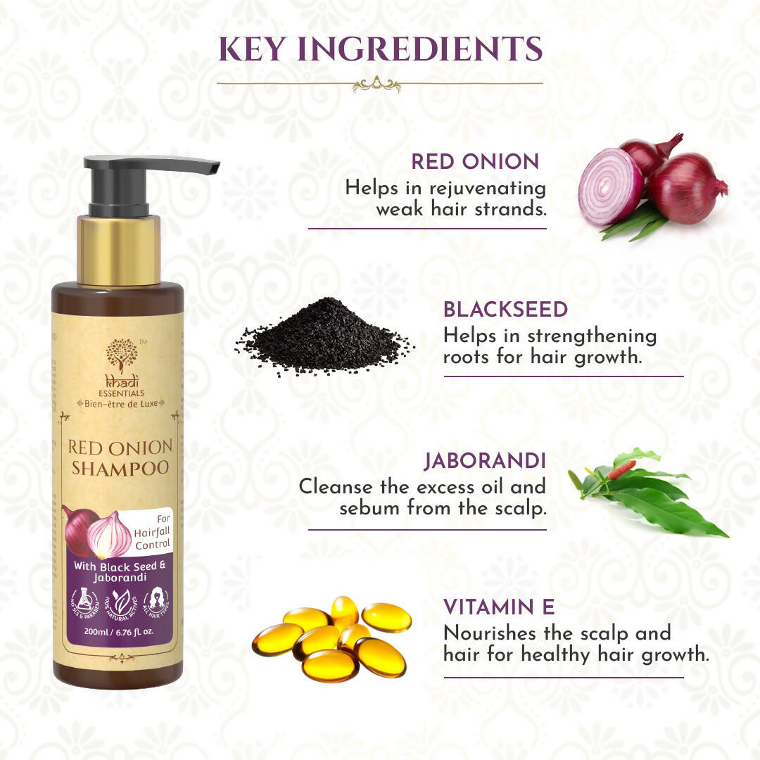 Khadi Essentials Onion Shampoo - Distacart