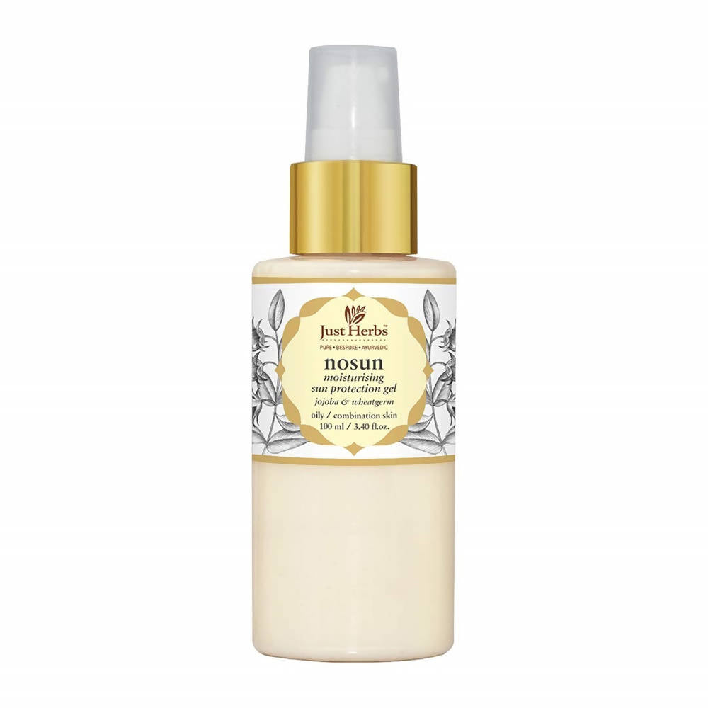 Just Herbs No Sun Jojoba-Wheatgerm Moisturizing Sun Protection Gel - Distacart