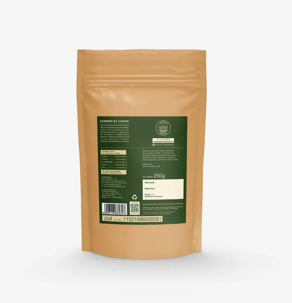Two Brothers Organic Farms Whole Tamarind Imli - Distacart