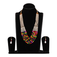 Thumbnail for Tehzeeb Creations Multi Colour Pearl Necklace And Earrings