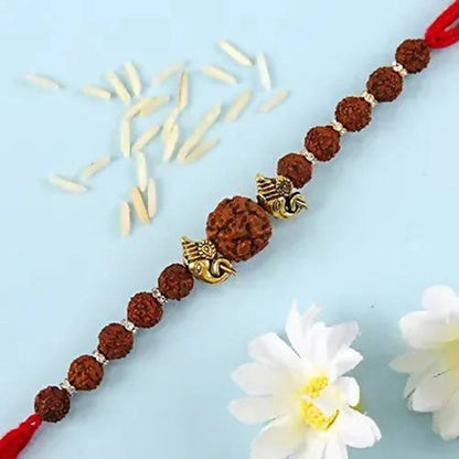 Rudraksha Divinity Rakhi & Kaju Katli
