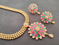 Thumbnail for Multicolor Cz Bridal Long Necklace Set