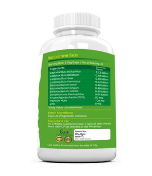 Ramini Bio Nutrition Pre & Probiotics with Psyllium Husk, Zinc Veg Capsules - Distacart