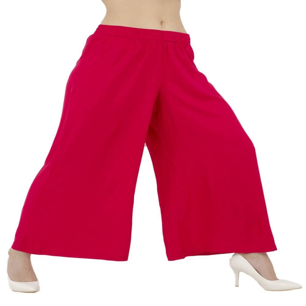 Lagi Women's Pink Solid Palazzo (PLZ03G)