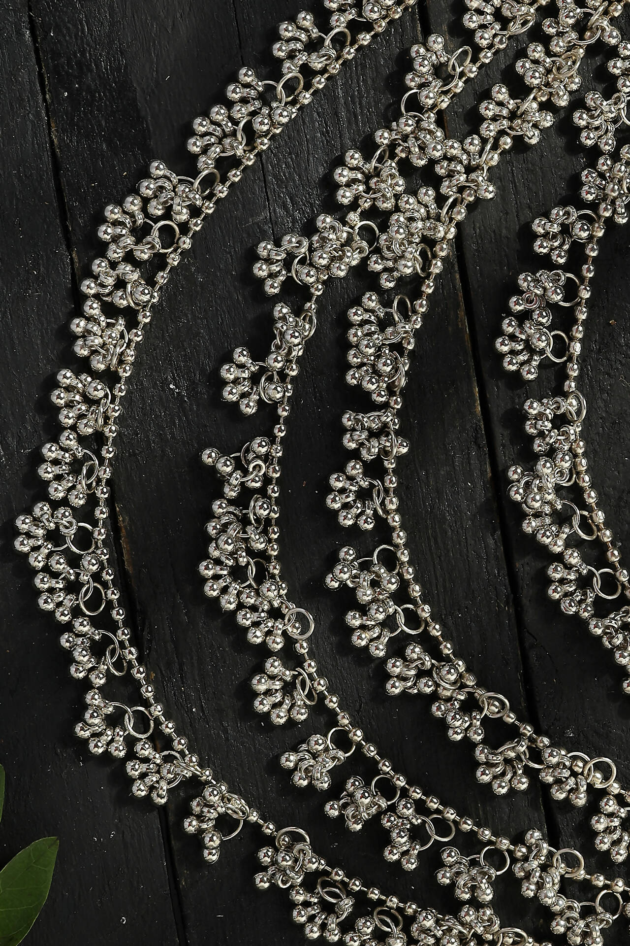 Mominos Fashion Johar Kamal Oxidised Silver-Plated Brass Finish Ghungroo Necklace with Earrings For Women - Distacart