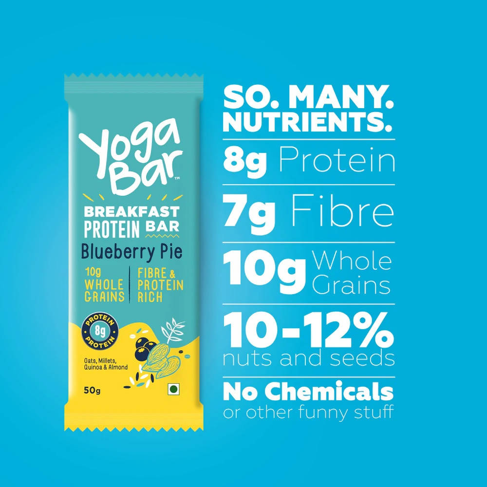 Buy Yoga Bar Blueberry Pie Breakfast Protein Bars Online at Best Price