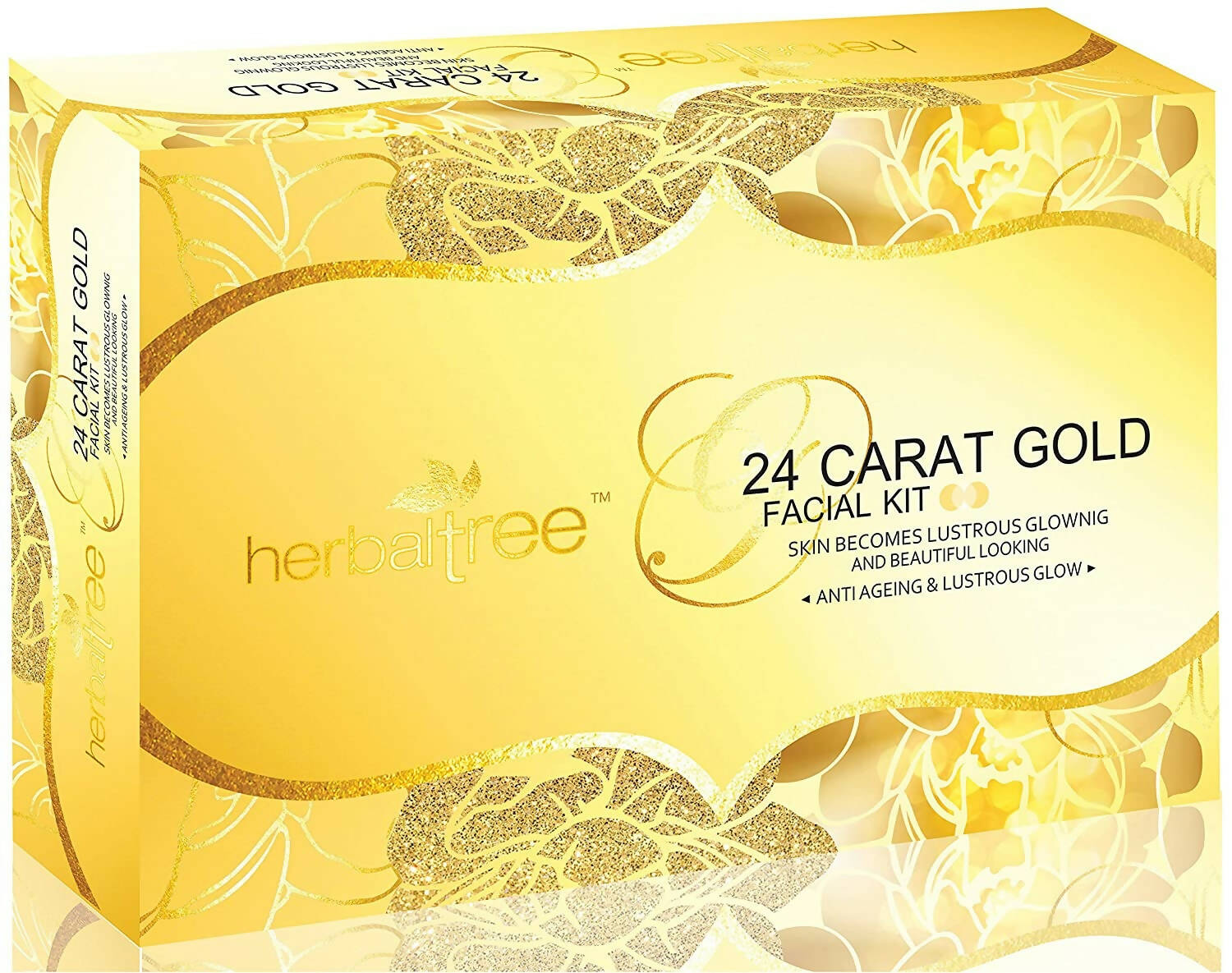 Herbal Tree 24 Carat Gold Facial kit For Anti-Ageing, Gold Radiance & Instant Glow - Distacart