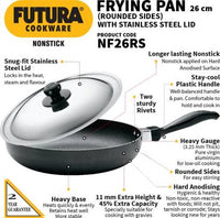 Thumbnail for Hawkins Futura Non-stick Frying Pan 26 cm Diameter 1 L (NF26RS) - Distacart
