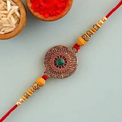 Kundan Ethnic Rakhi and Cadbury Celebrations Box Online