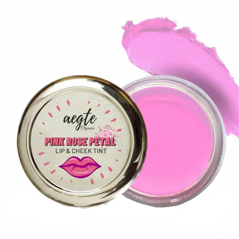 Aegte Organics Pink Rose Petal Lip &amp; Cheek Tint Balm