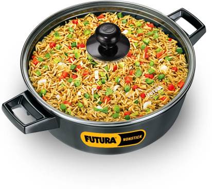 Hawkins Futura Non-stick Cook-n-Serve Bowl with Glass Lid 23 cm Diameter 3 L (NCB30G) - Distacart