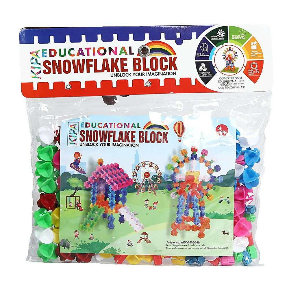 Kipa Educational 200 Snowflakes Toy Pieces Building Blocks Toys for Kids Education Blocks Learning Puzzle Toys-Multi Color - Distacart