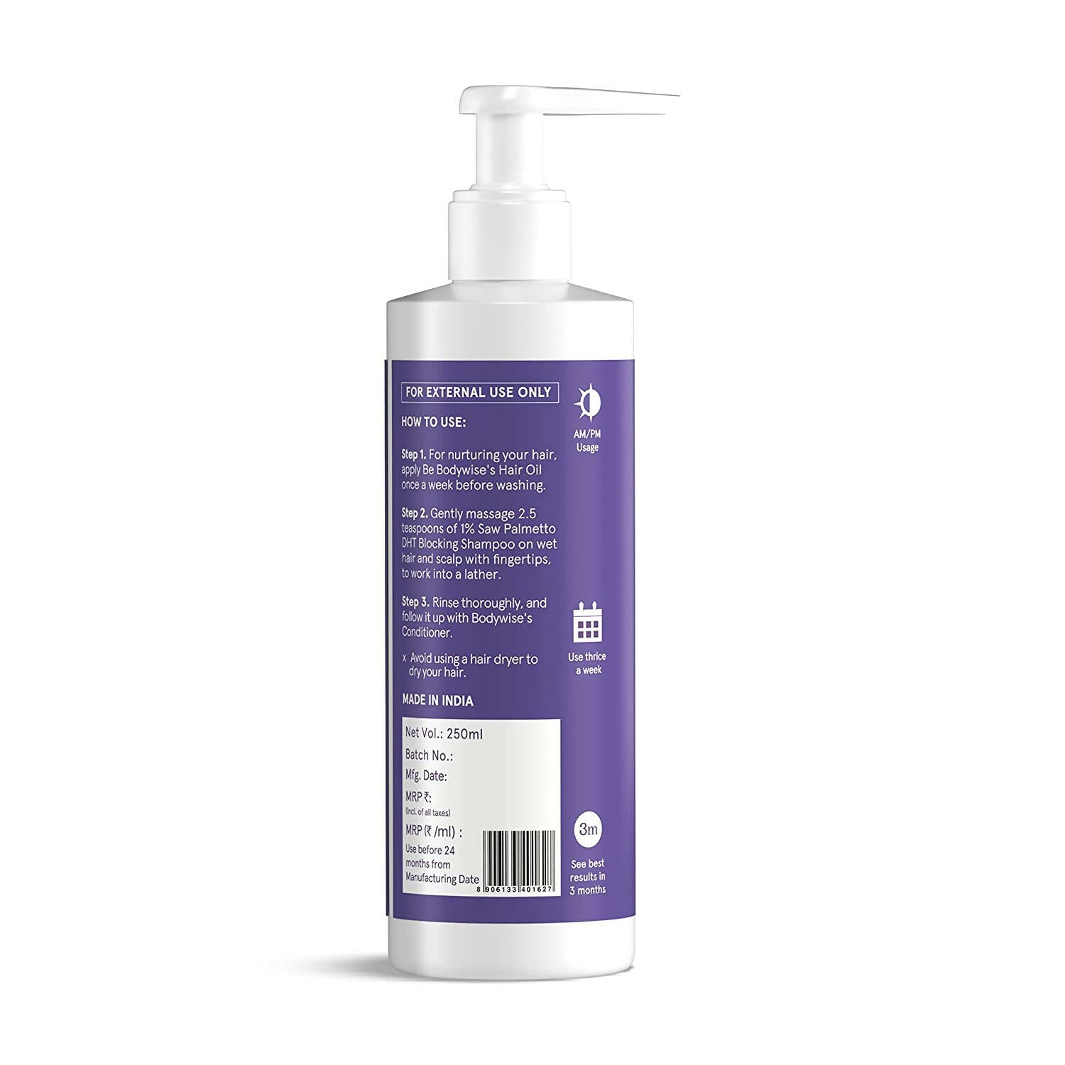 BeBodywise 1% Saw Palmetto DHT Blocking Shampoo - Distacart
